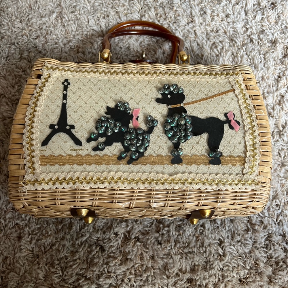 1950 vintage poodle purse